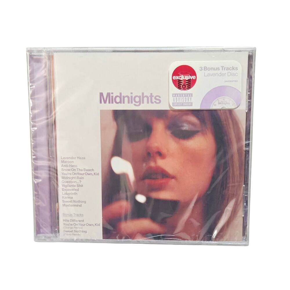 Taylor Swift Midnights Target Exclusive Lavender Disc CD 3 Bonus Tracks Sealed